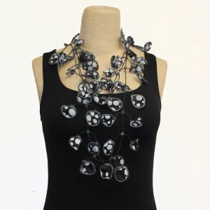 Annemieke Broenink Necklace, Polka Dot, Grey & White