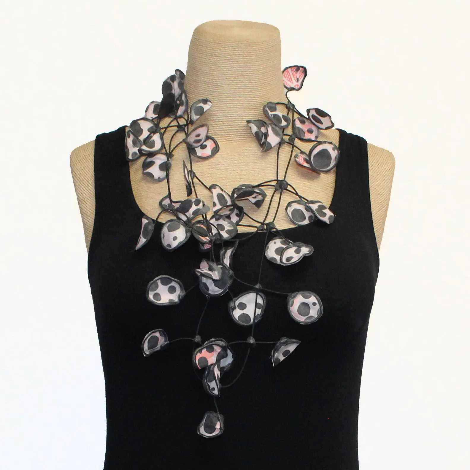 Annemieke Broenink Necklace, Polka Dot, Pink/Black/White