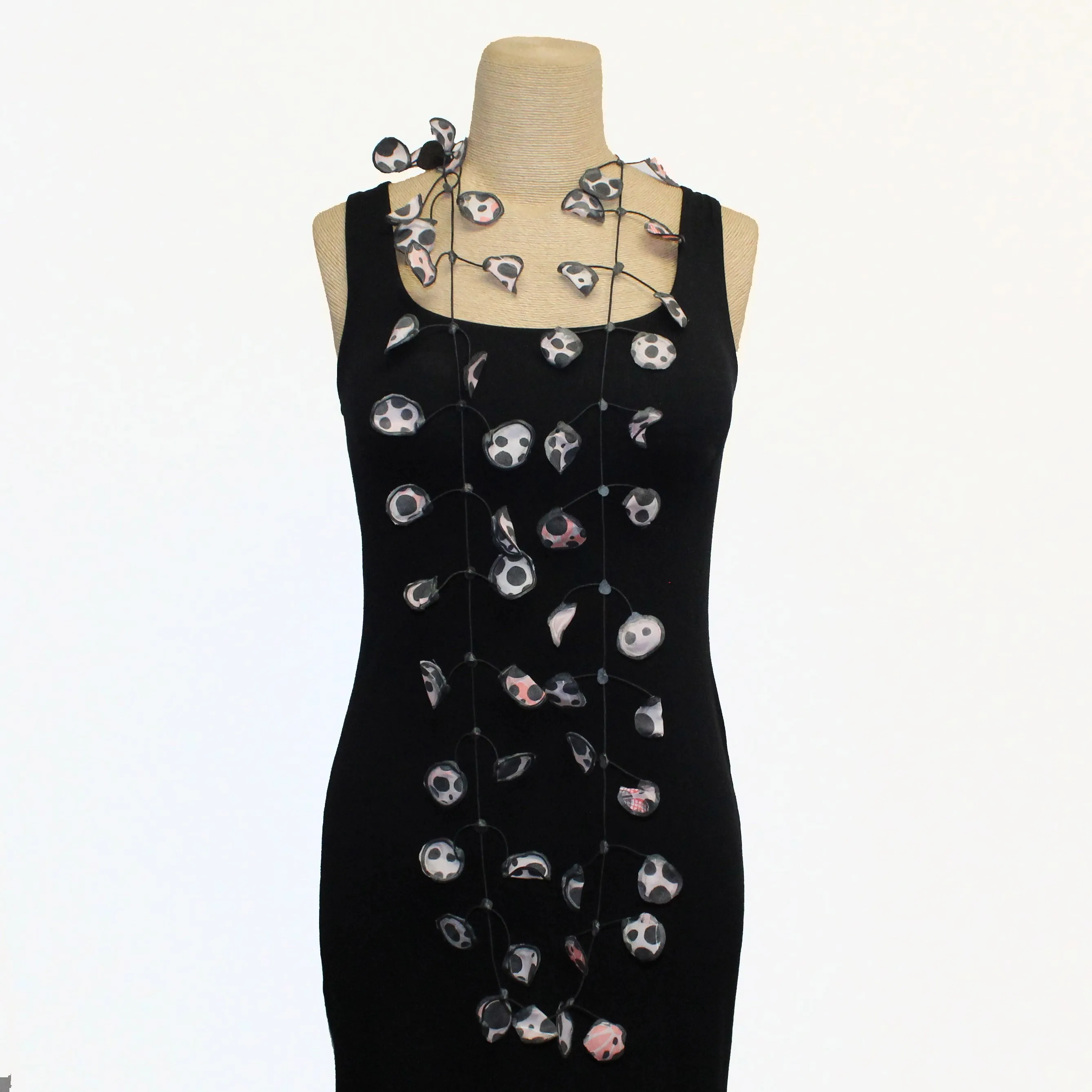 Annemieke Broenink Necklace, Polka Dot, Pink/Black/White