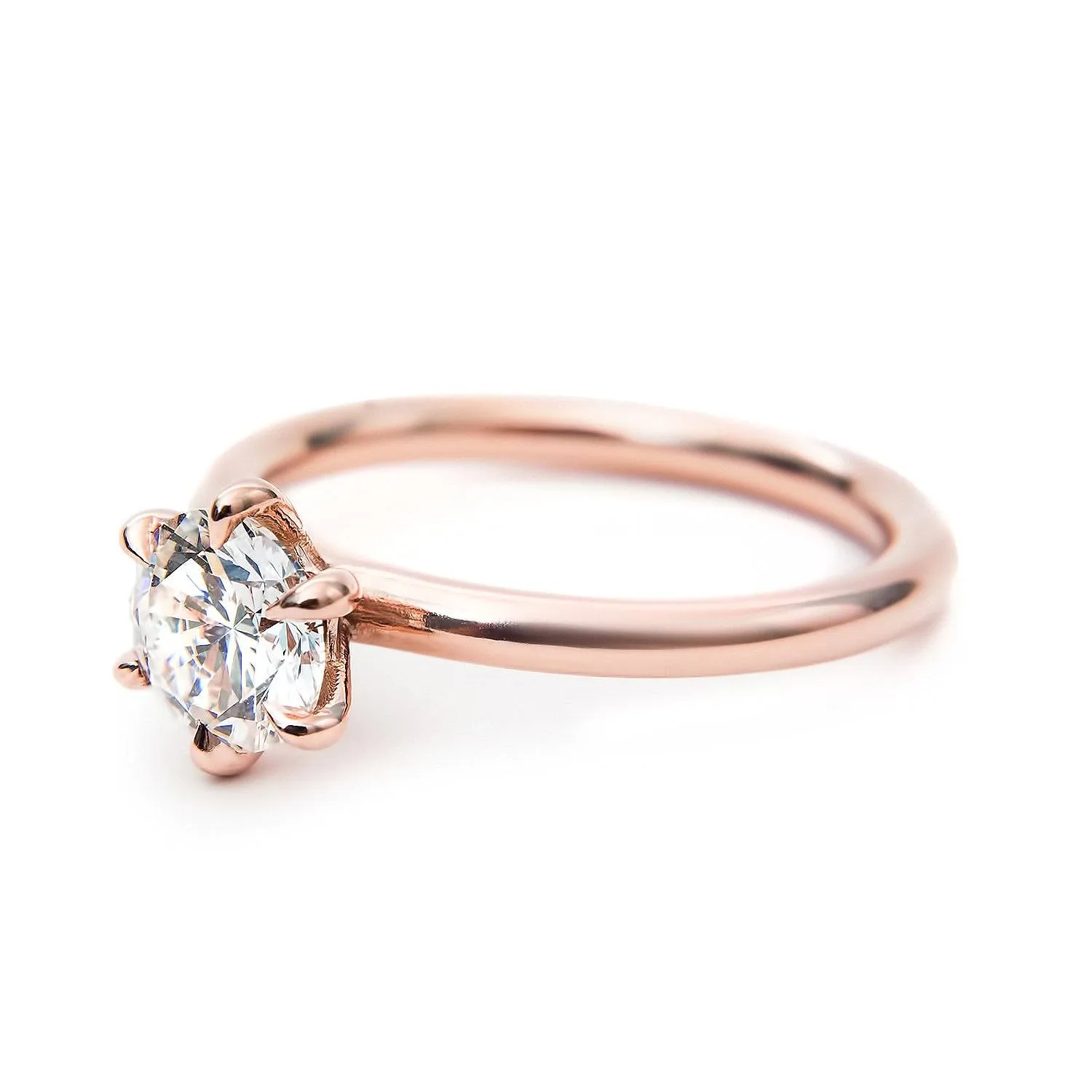 Ansel Ring | Claw Prong Diamond Solitaire Ring