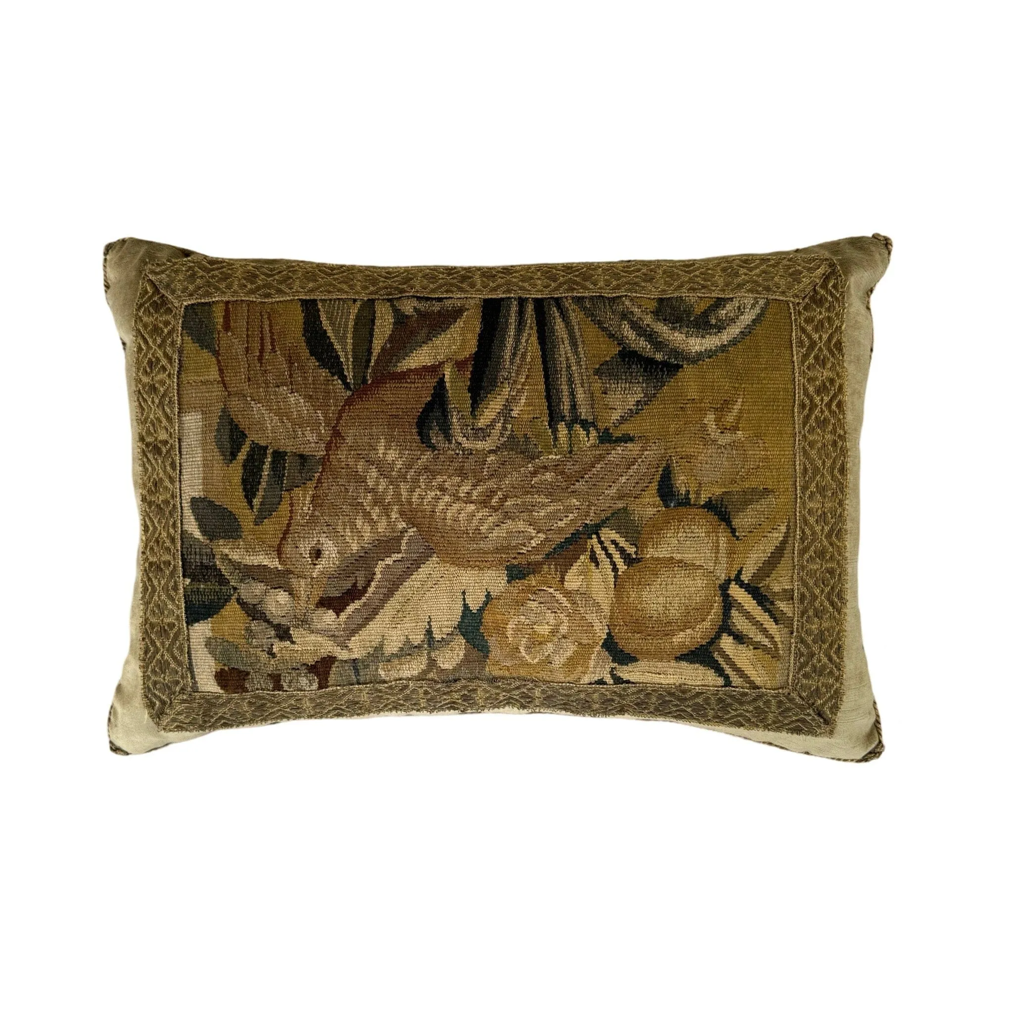 Antique Flemish Tapestry Fragment (#T041424A | 14 x 20”)