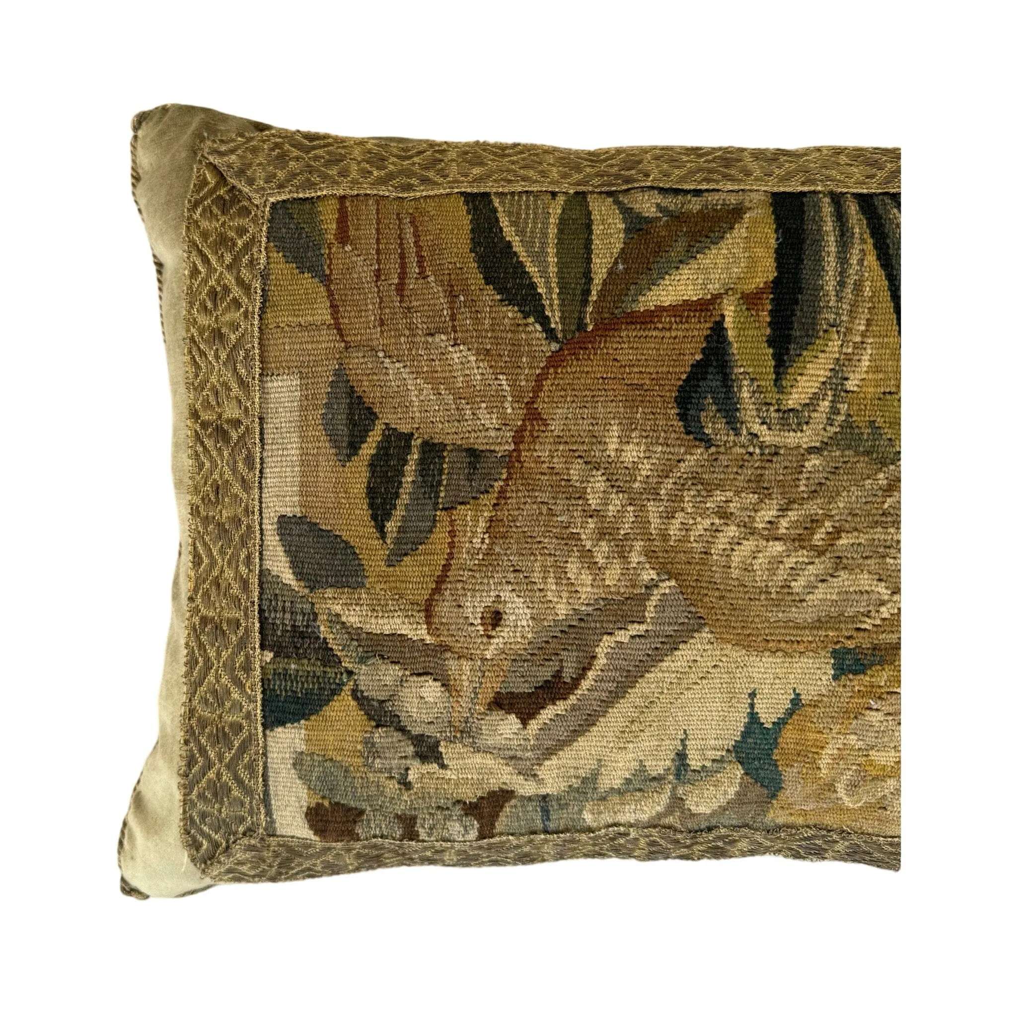 Antique Flemish Tapestry Fragment (#T041424A | 14 x 20”)