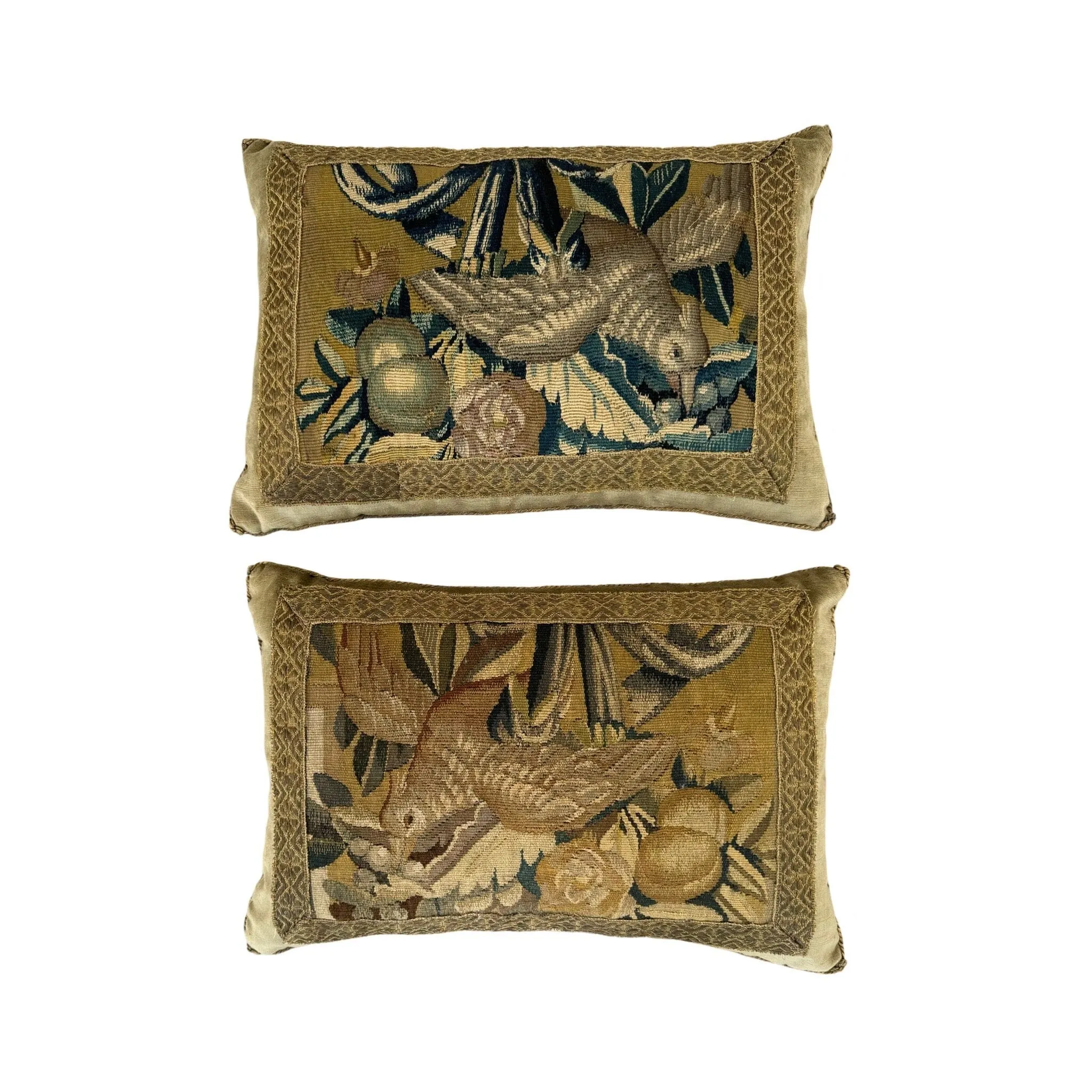 Antique Flemish Tapestry Fragment (#T041424A | 14 x 20”)