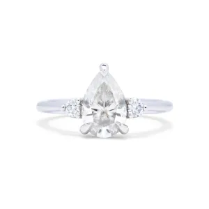 Avea Pear Cut Moissanite Engagement Ring