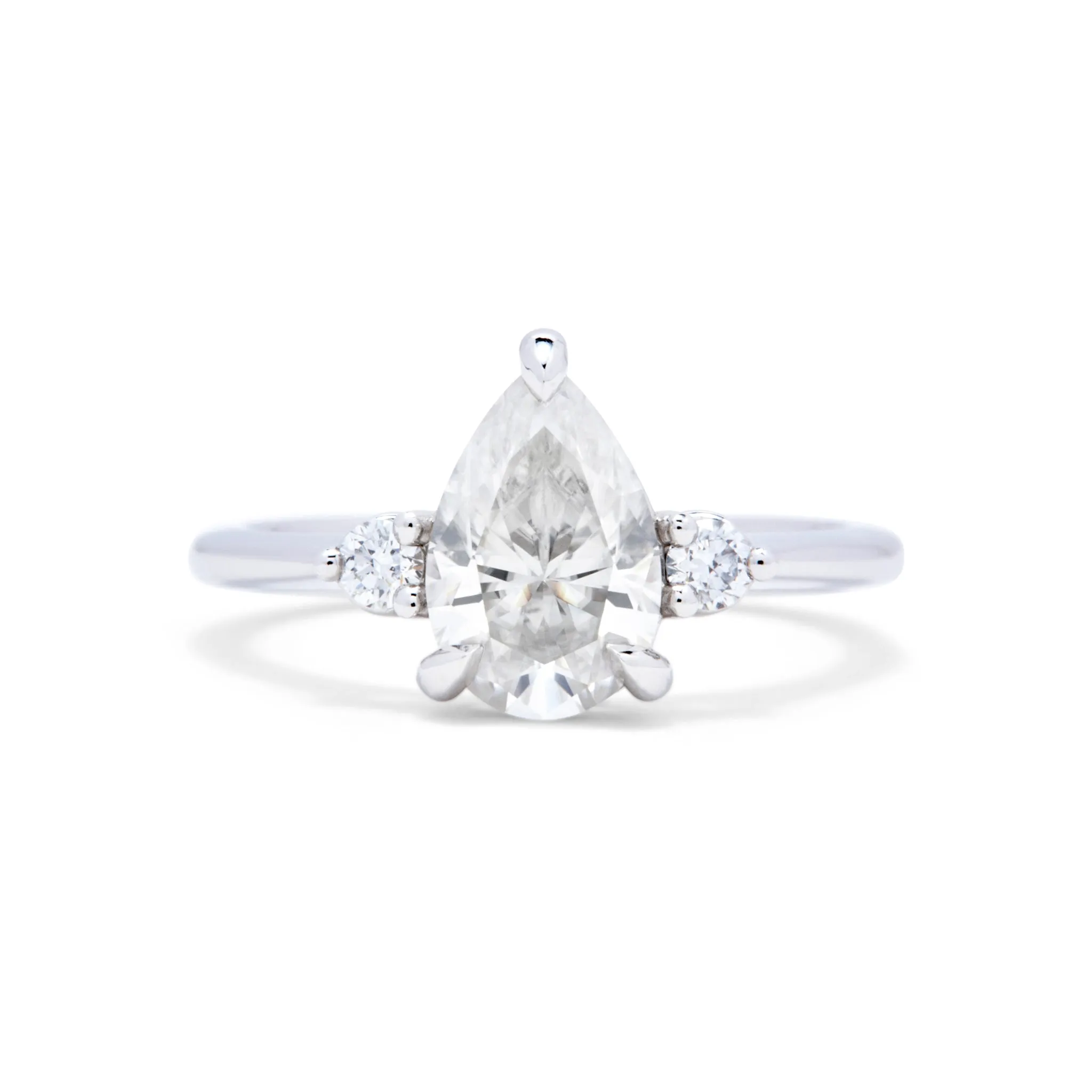 Avea Pear Cut Moissanite Engagement Ring