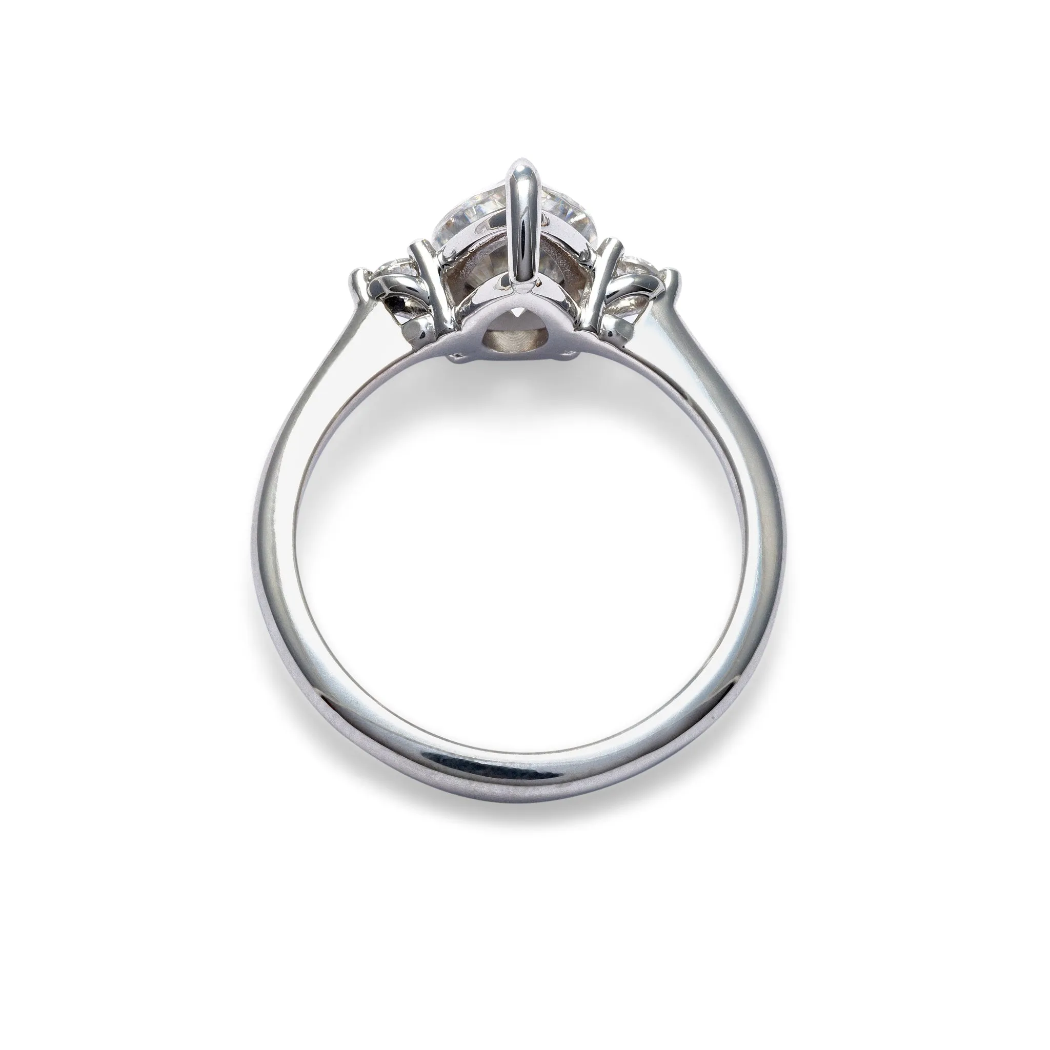 Avea Pear Cut Moissanite Engagement Ring