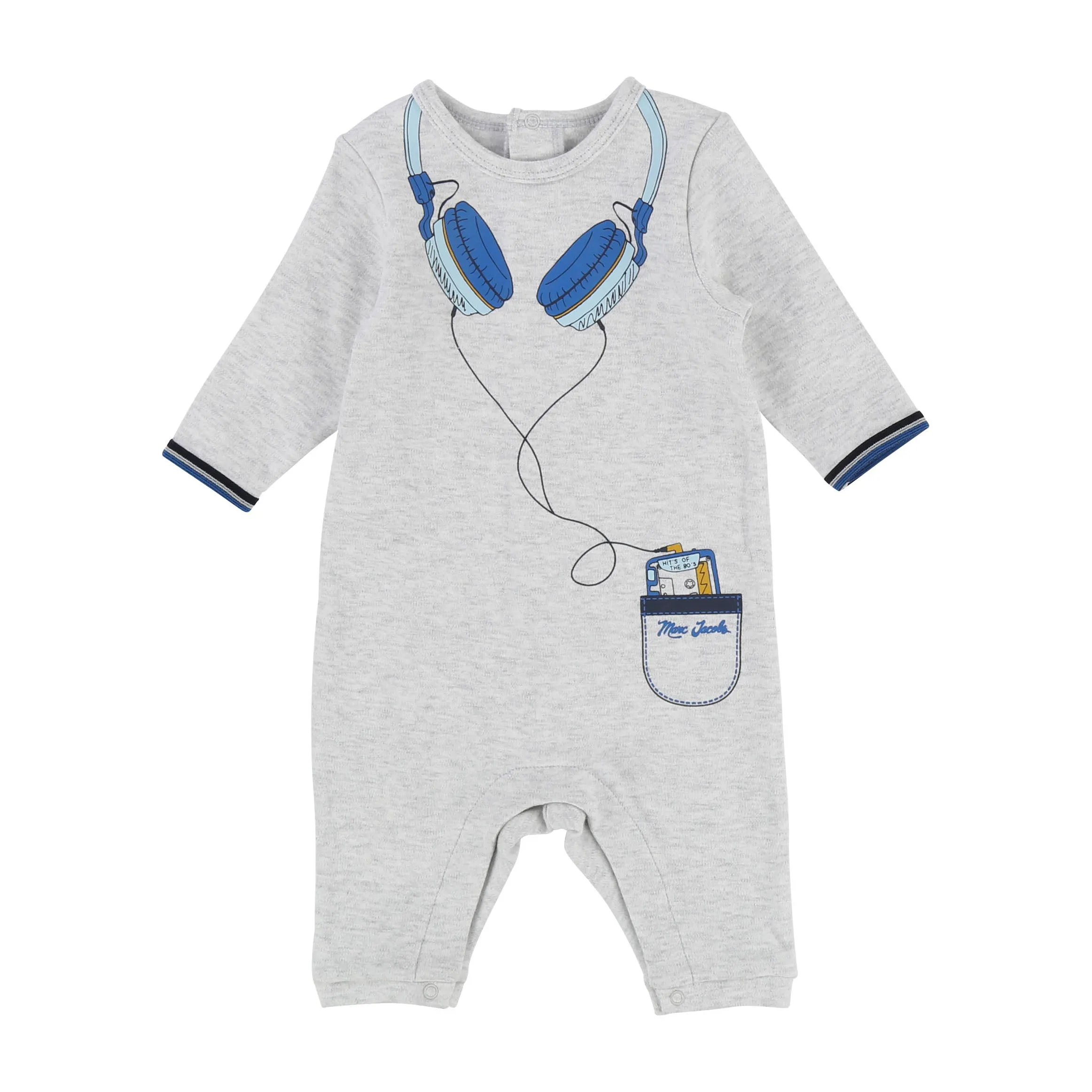 Baby Boys Trompe-L'Oeil Headphone Onesie