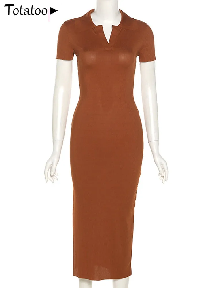 Backless Lace Up Bandage Rib Knitted Maxi Dress