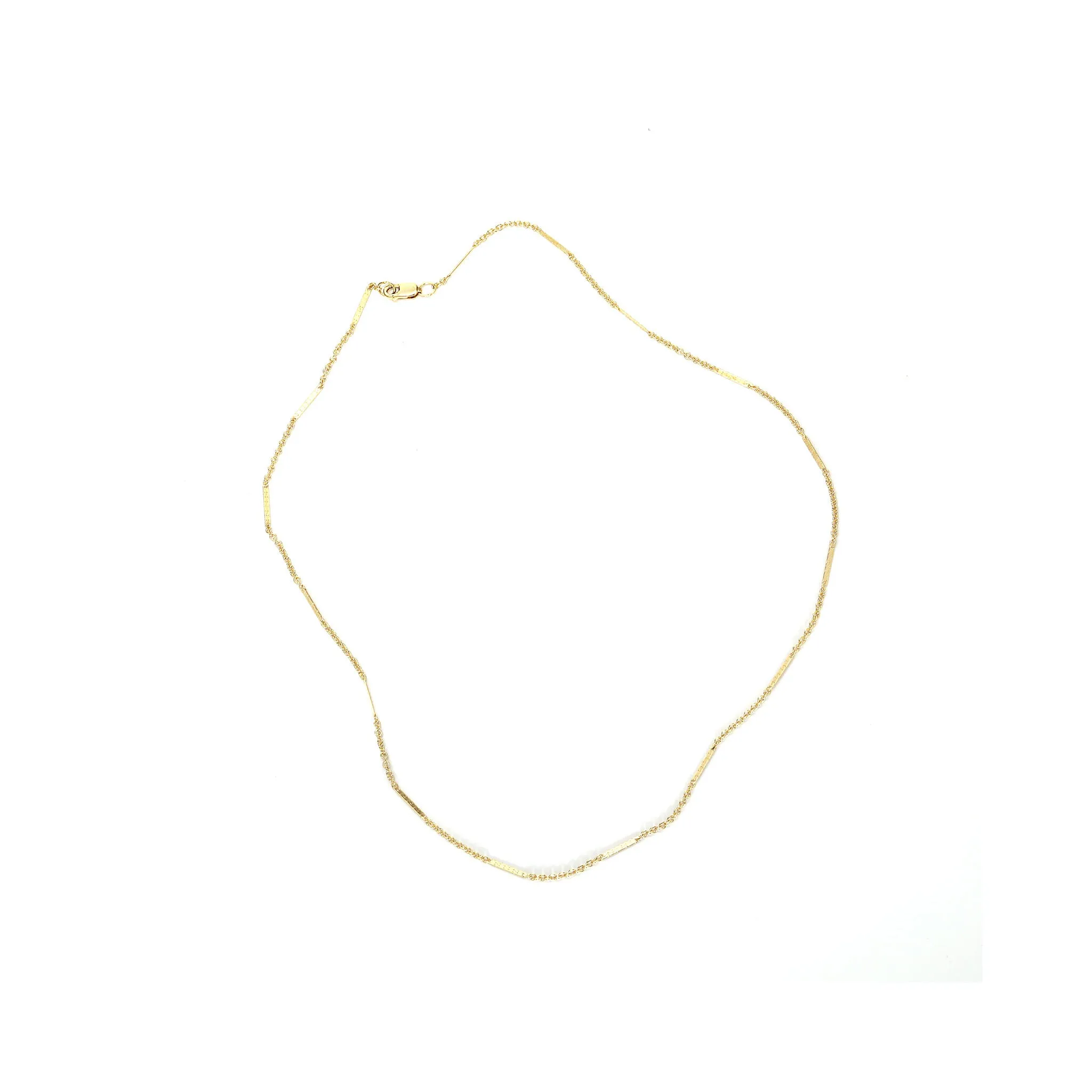Bar and Cable Chain Necklace