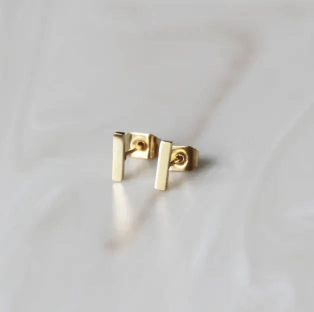 bar stud earrings