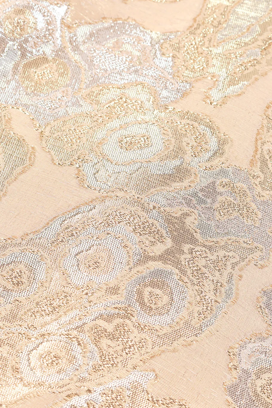 Beaded Brocade Empire Gown