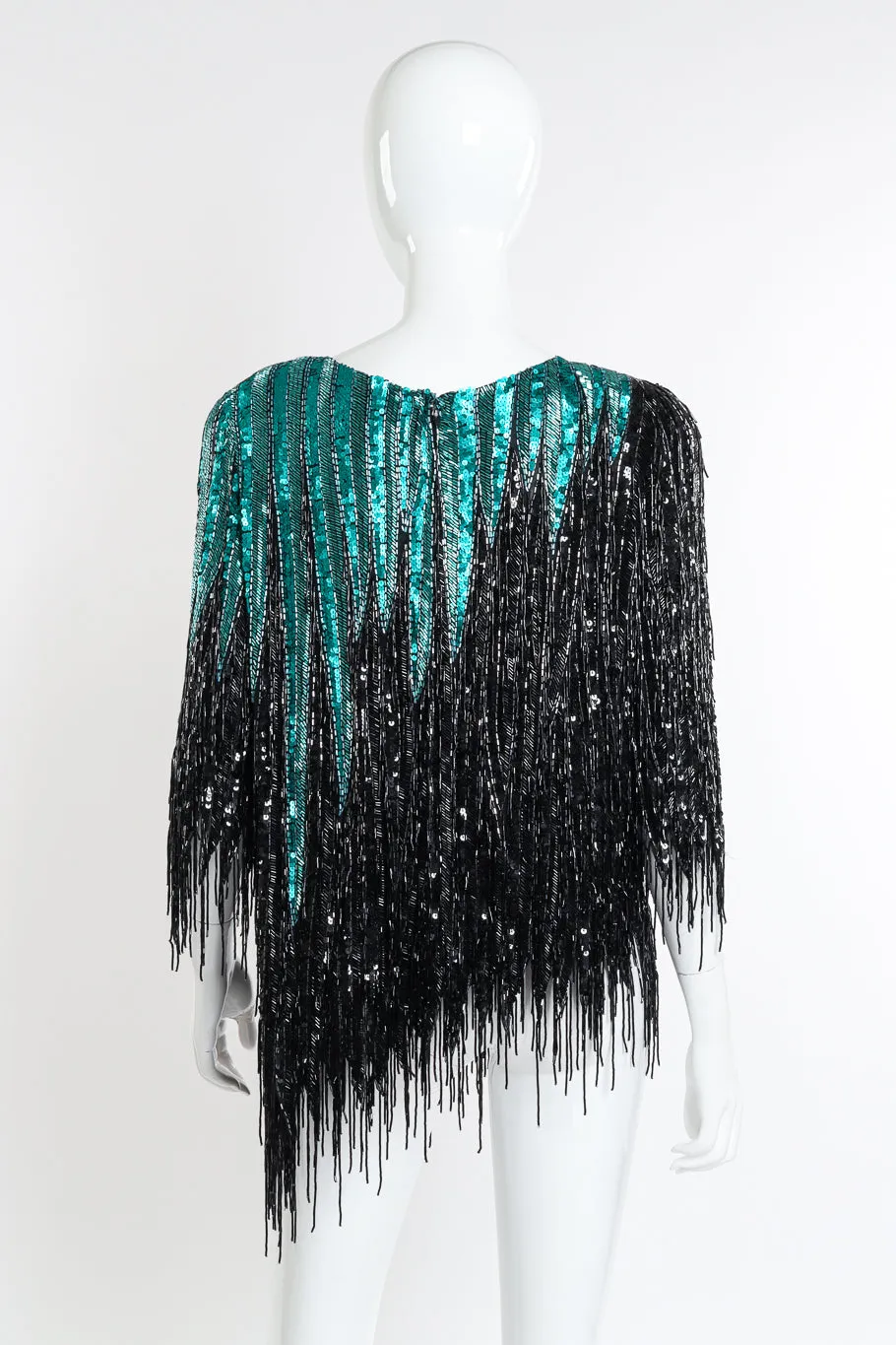 Beaded Fringe Sequin Top