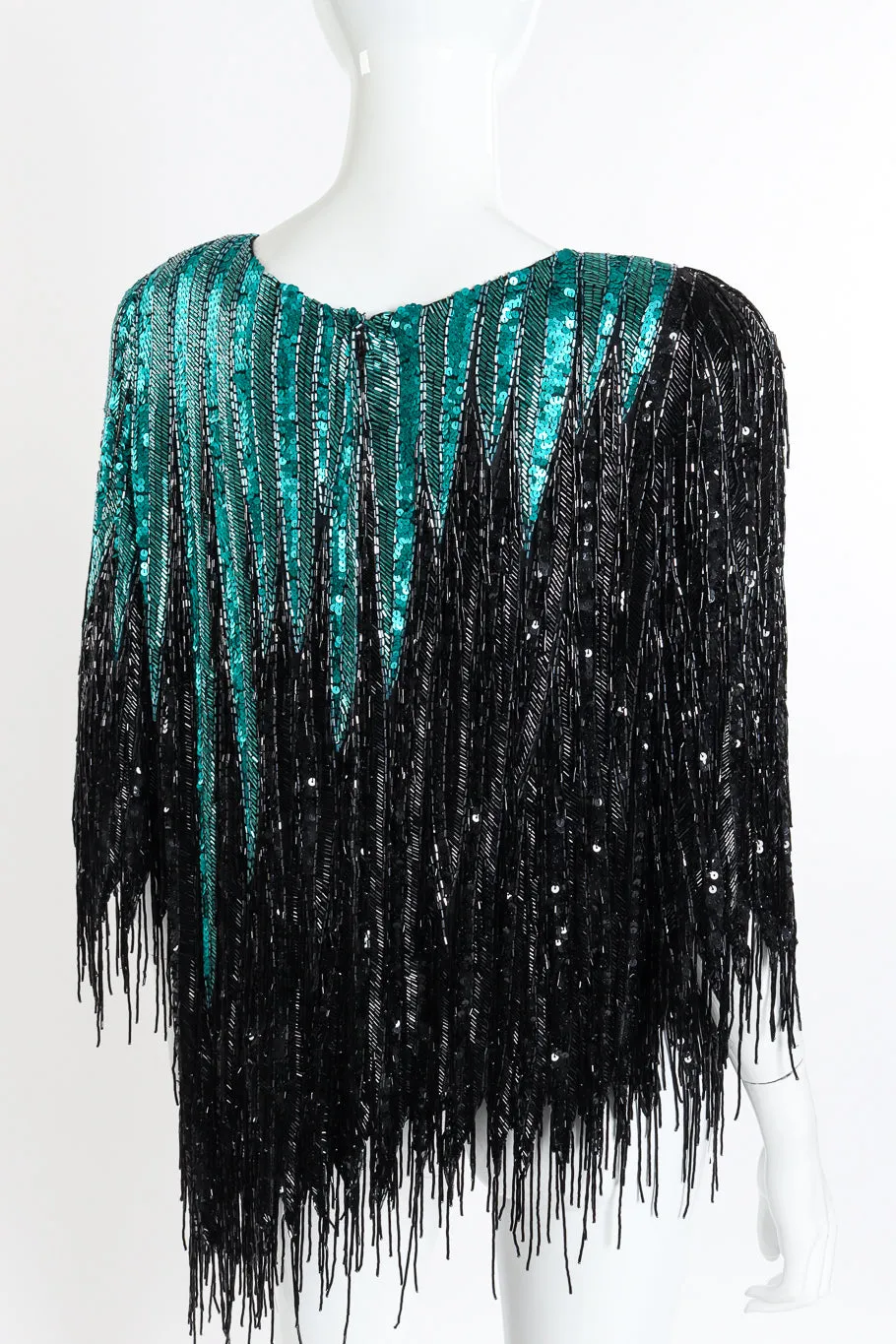 Beaded Fringe Sequin Top