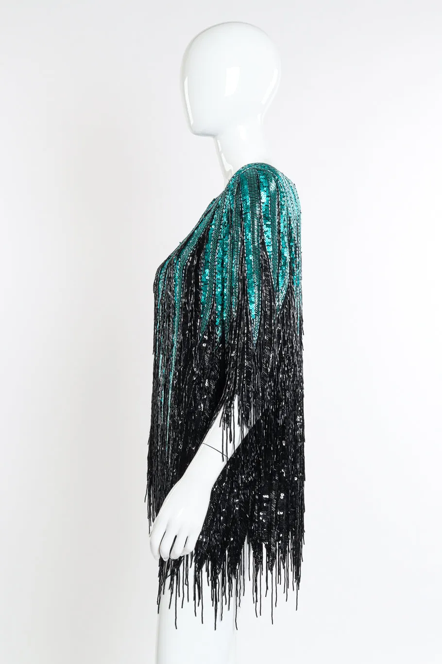 Beaded Fringe Sequin Top