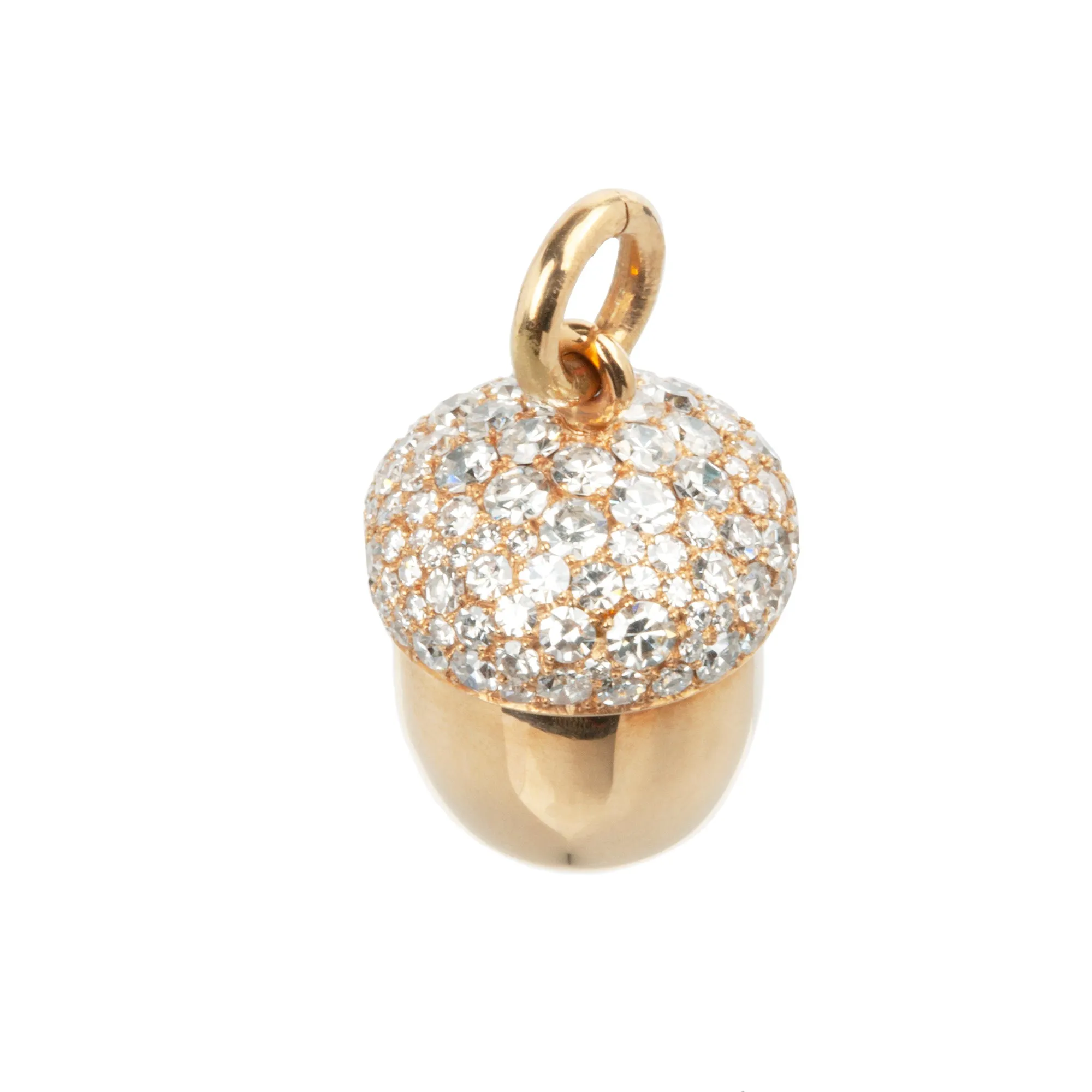 Bell & Bird Diamond Acorn Pendant