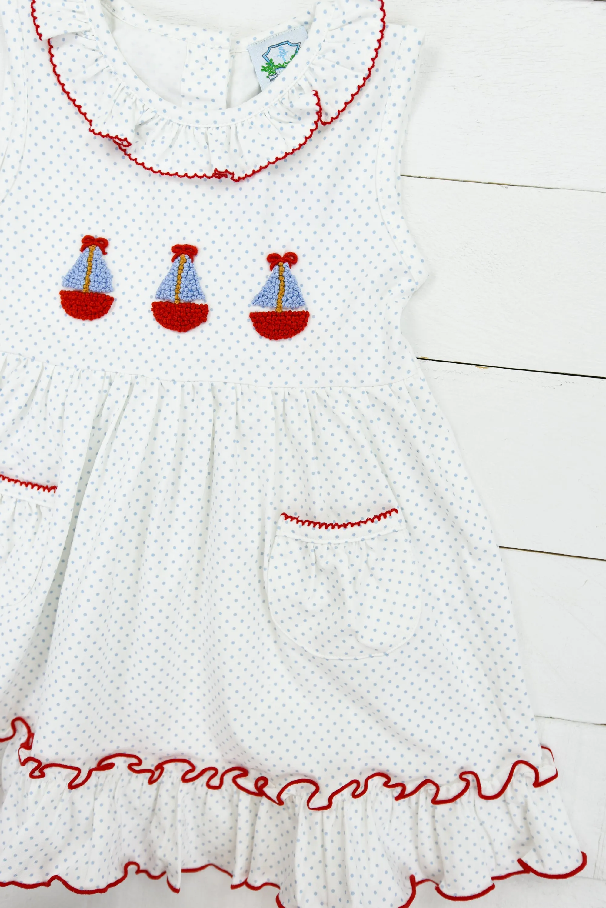Bitty Dot Sailboat Dress