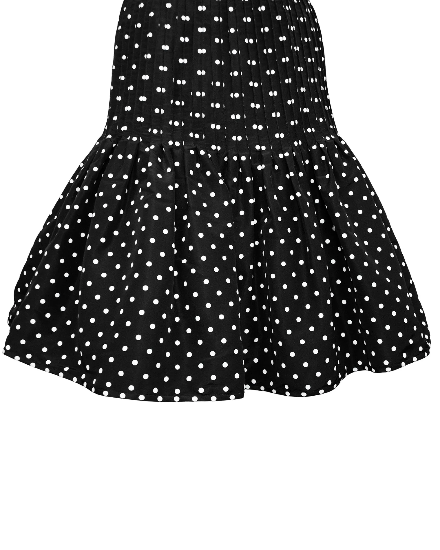 Black and White Strapless Polka Dot Cocktail Dress