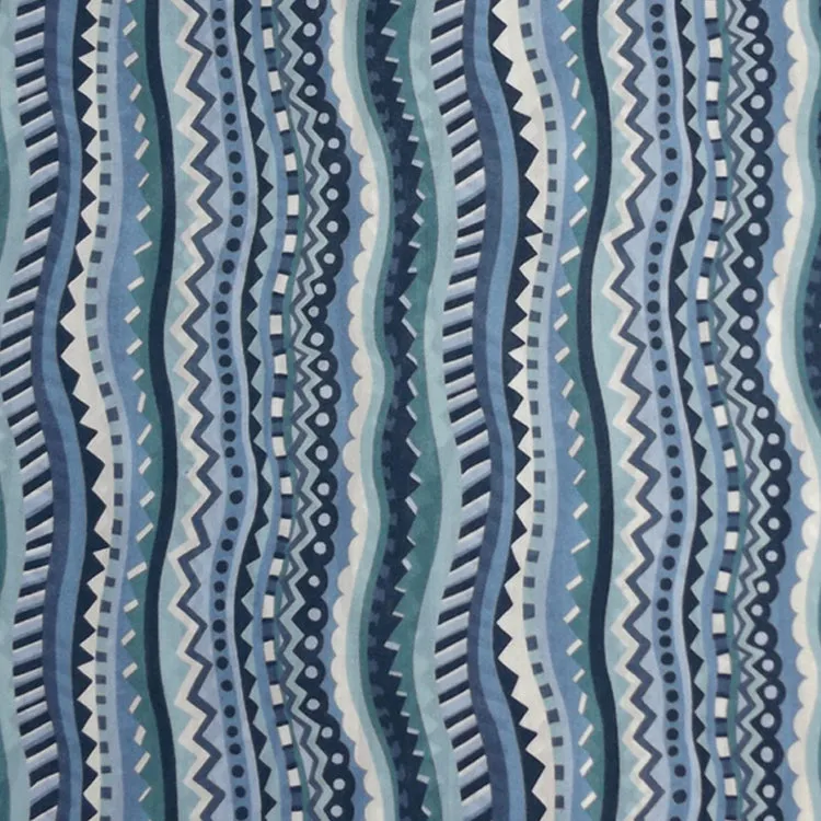 BLUE 'CIRCUS STRIPE' LIBERTY LAWN COTTON HANDKERCHIEF