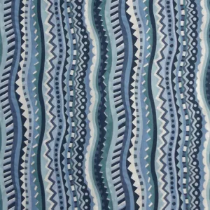 BLUE 'CIRCUS STRIPE' LIBERTY LAWN COTTON HANDKERCHIEF