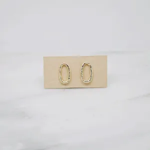 Bold chain earrings-single in 14K gold