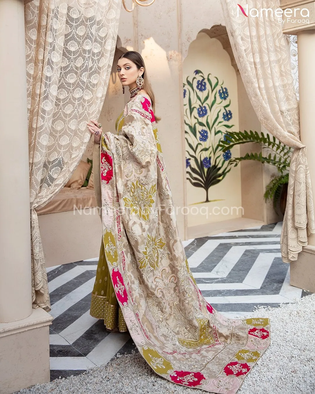 Bridal Sharara with Pishwas Pakistani Dress #BS207
