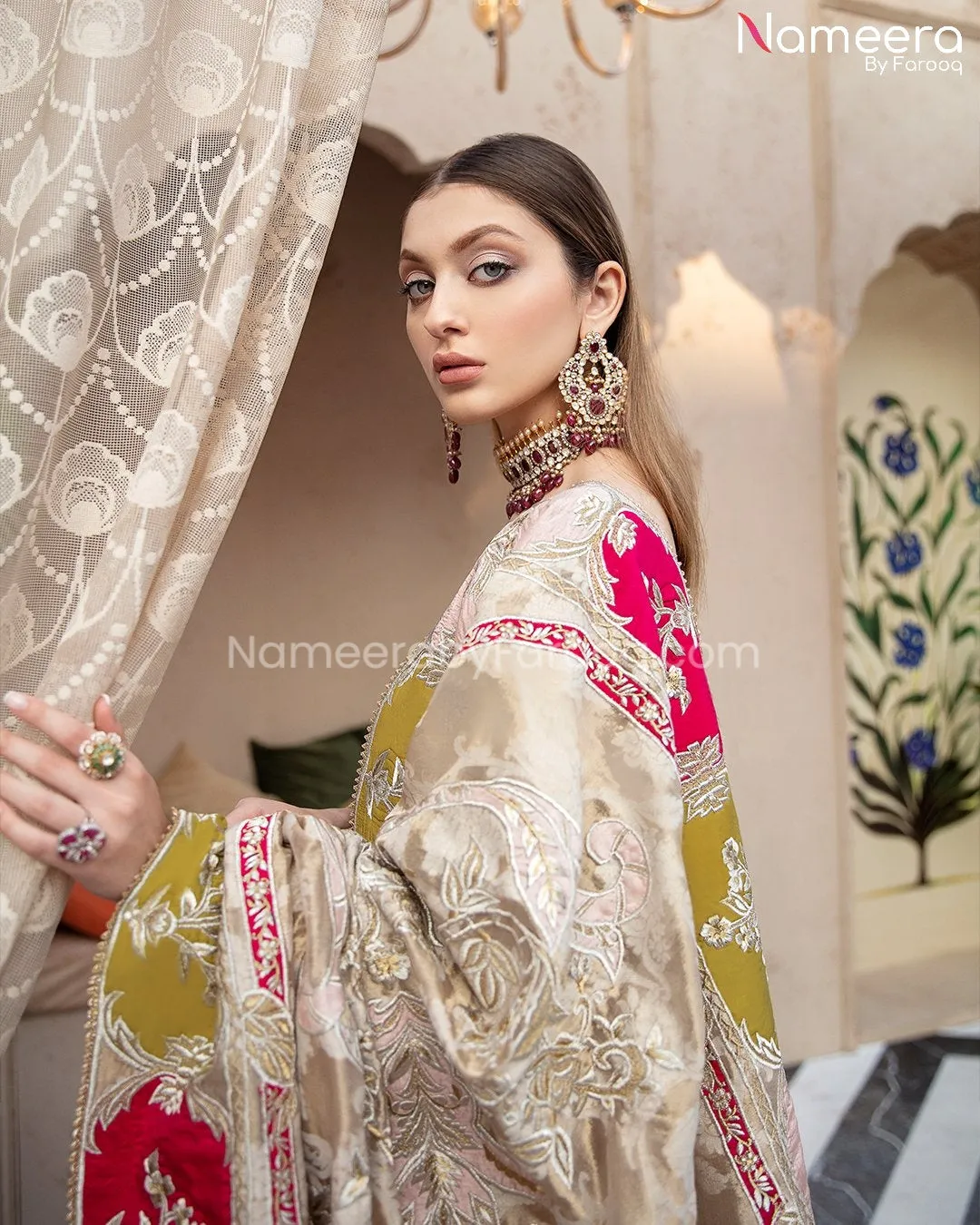 Bridal Sharara with Pishwas Pakistani Dress #BS207