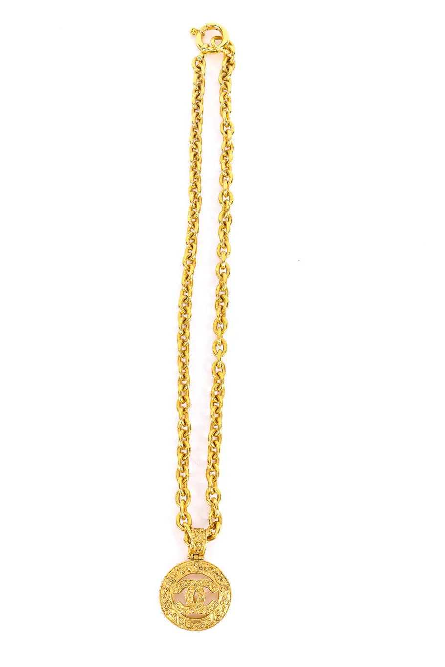 Brocade CC Pendant Necklace