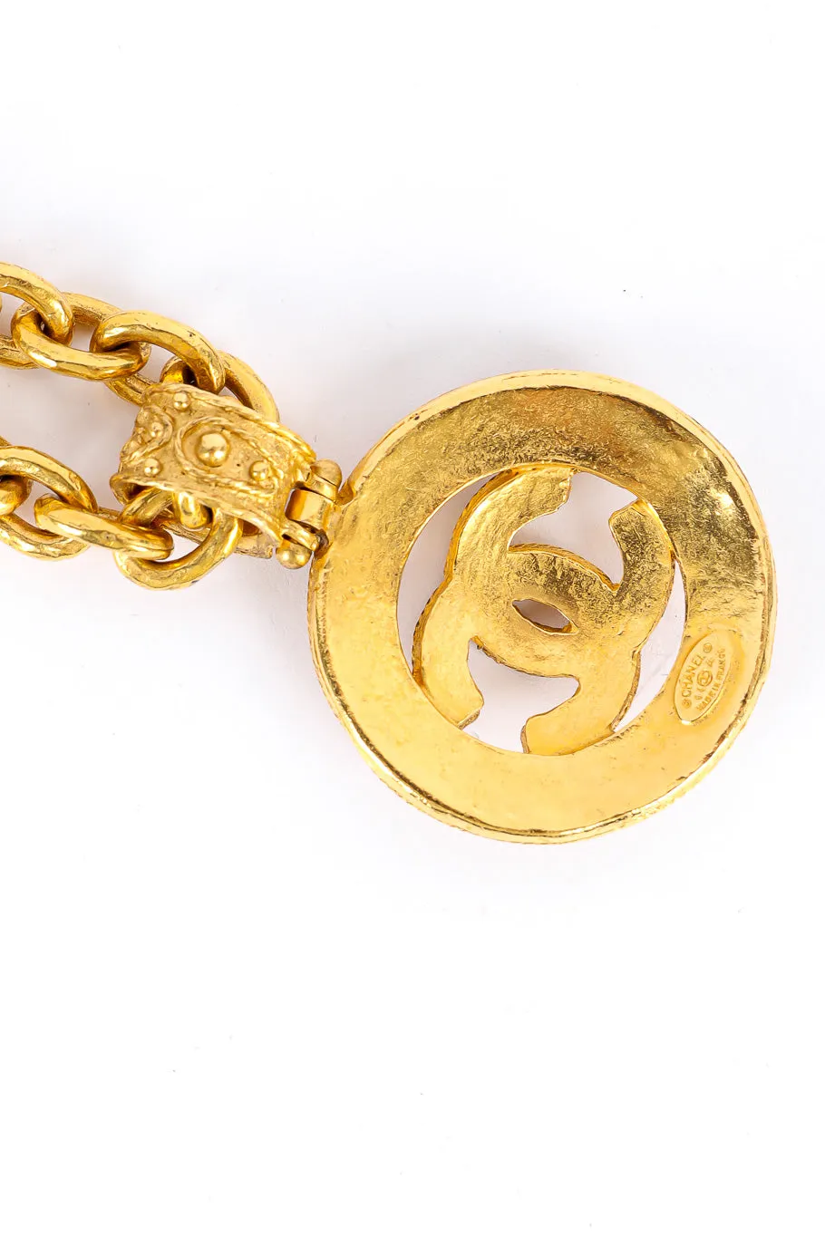 Brocade CC Pendant Necklace