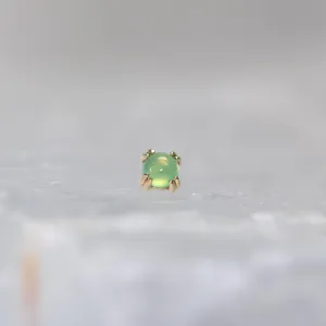 Cab Prong with Chrysoprase 18g/16g Threaded End