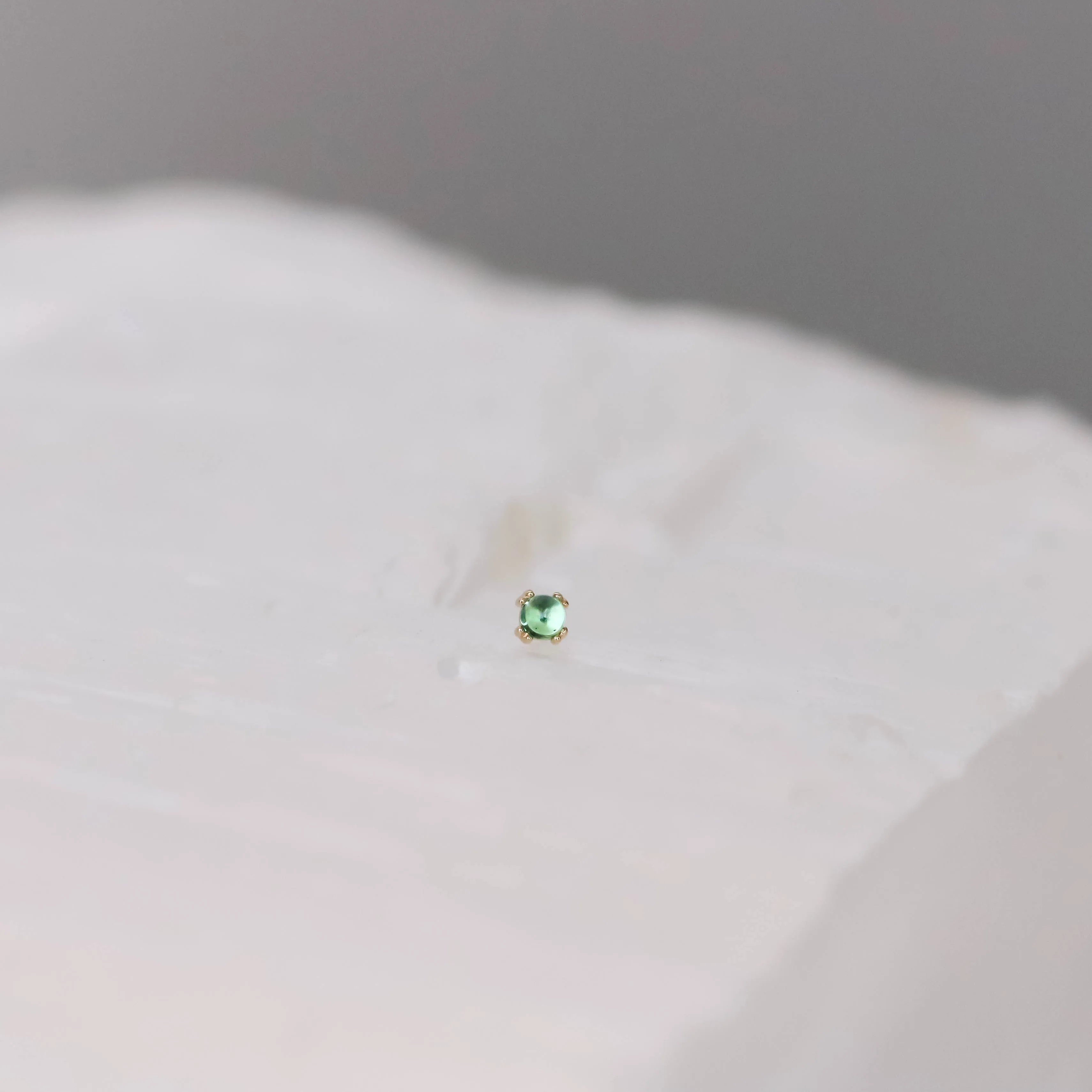 Cab Prong with Emerald Threadless End