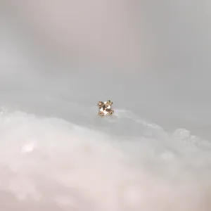 Cab Prong with Rose-Cut Genuine Diamond Threadless End