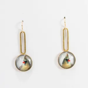 Cardinals Photograph Earrings