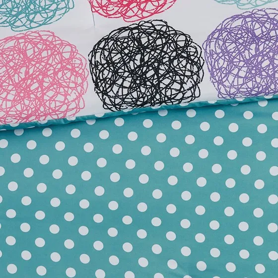 Carly Reversible Comforter Set (Purple)