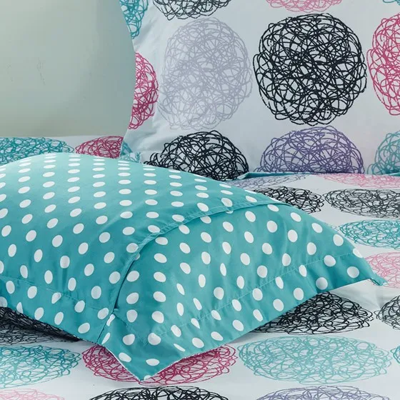 Carly Reversible Comforter Set (Purple)