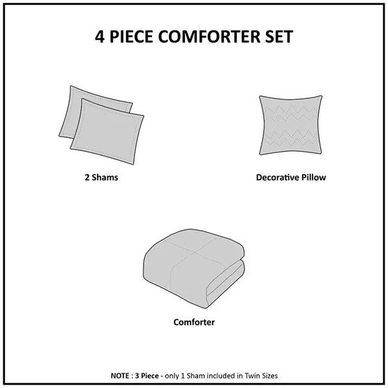 Carly Reversible Comforter Set (Purple)