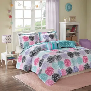 Carly Reversible Comforter Set (Purple)