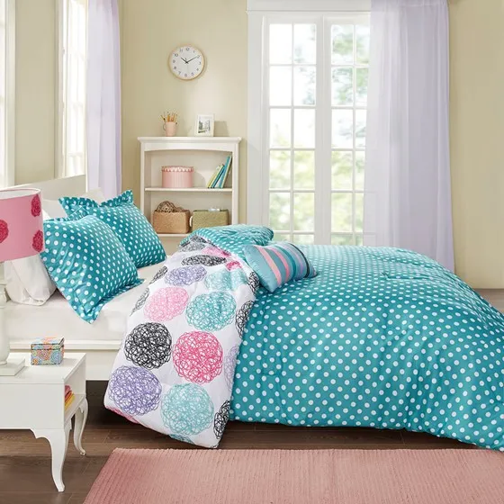 Carly Reversible Comforter Set (Purple)
