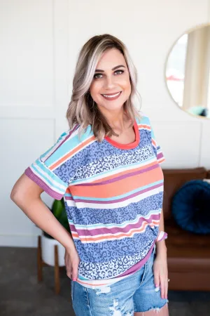 Cheetah Blues Striped Tee