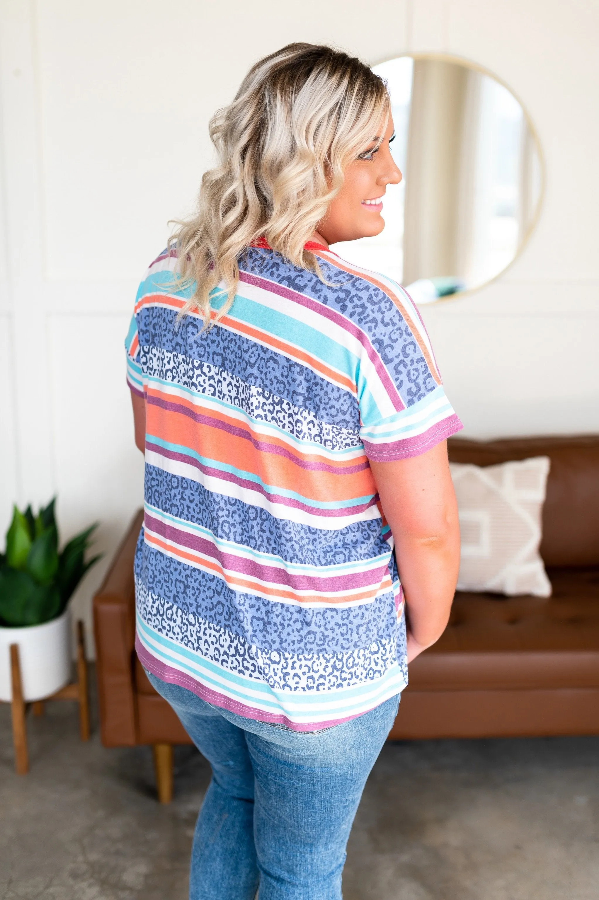Cheetah Blues Striped Tee