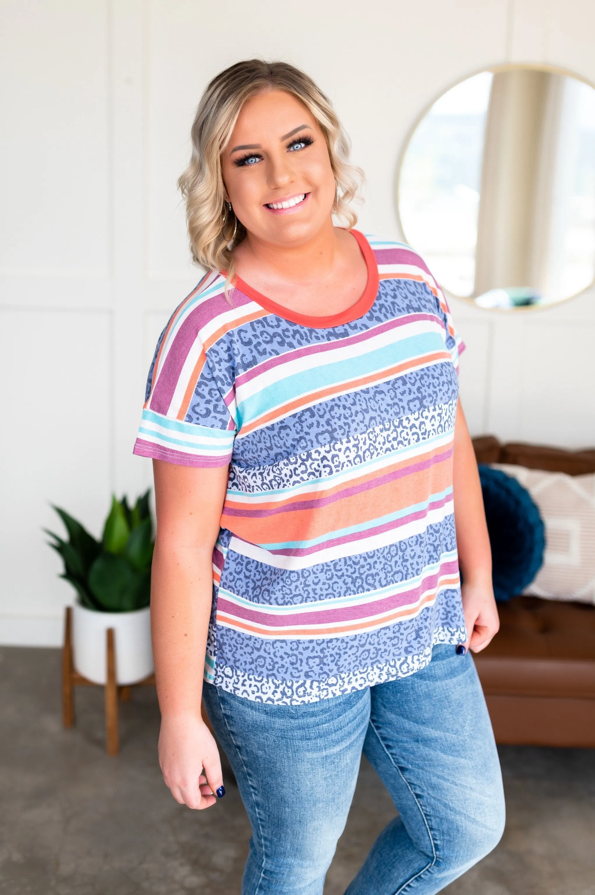 Cheetah Blues Striped Tee