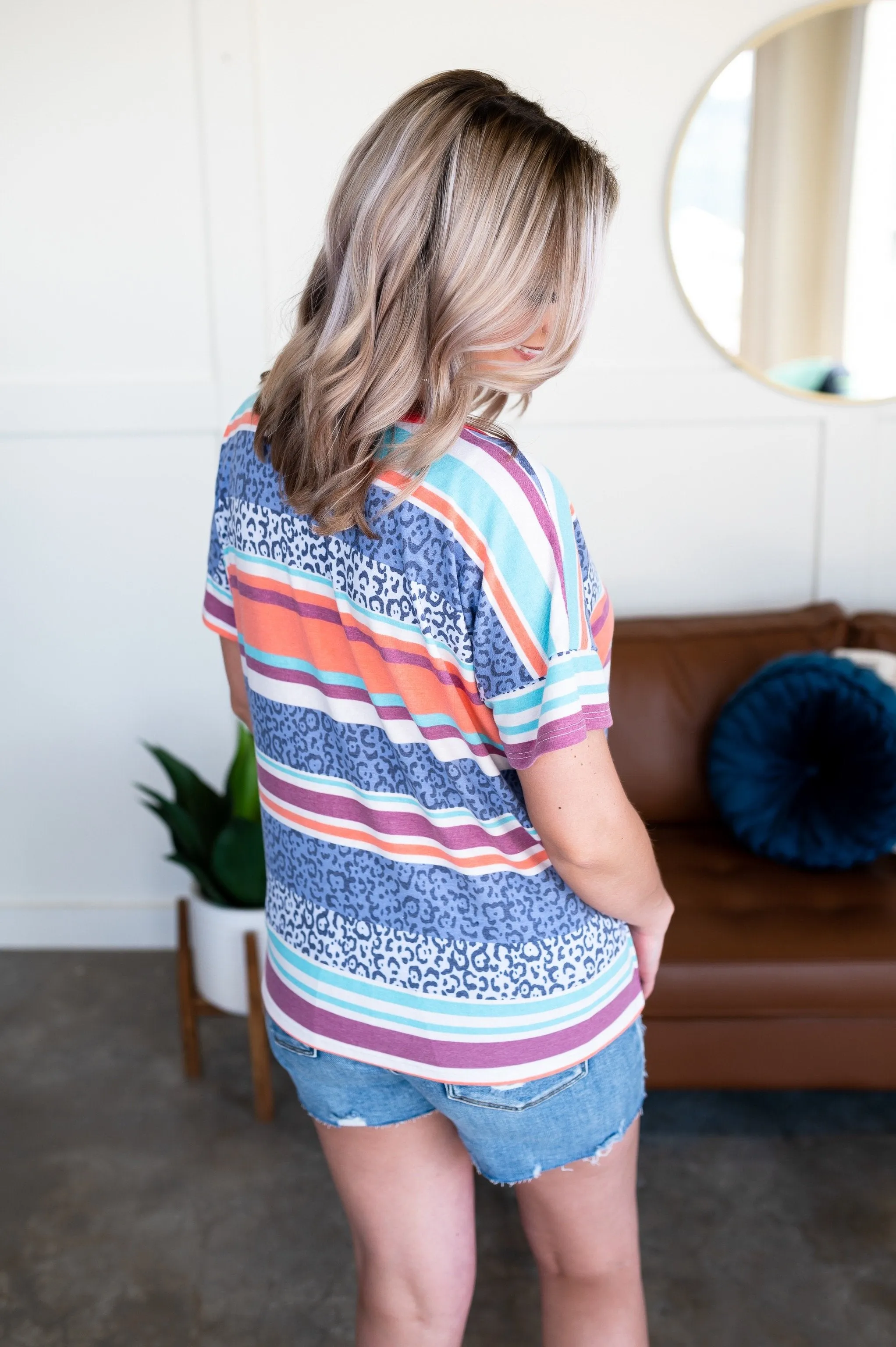 Cheetah Blues Striped Tee