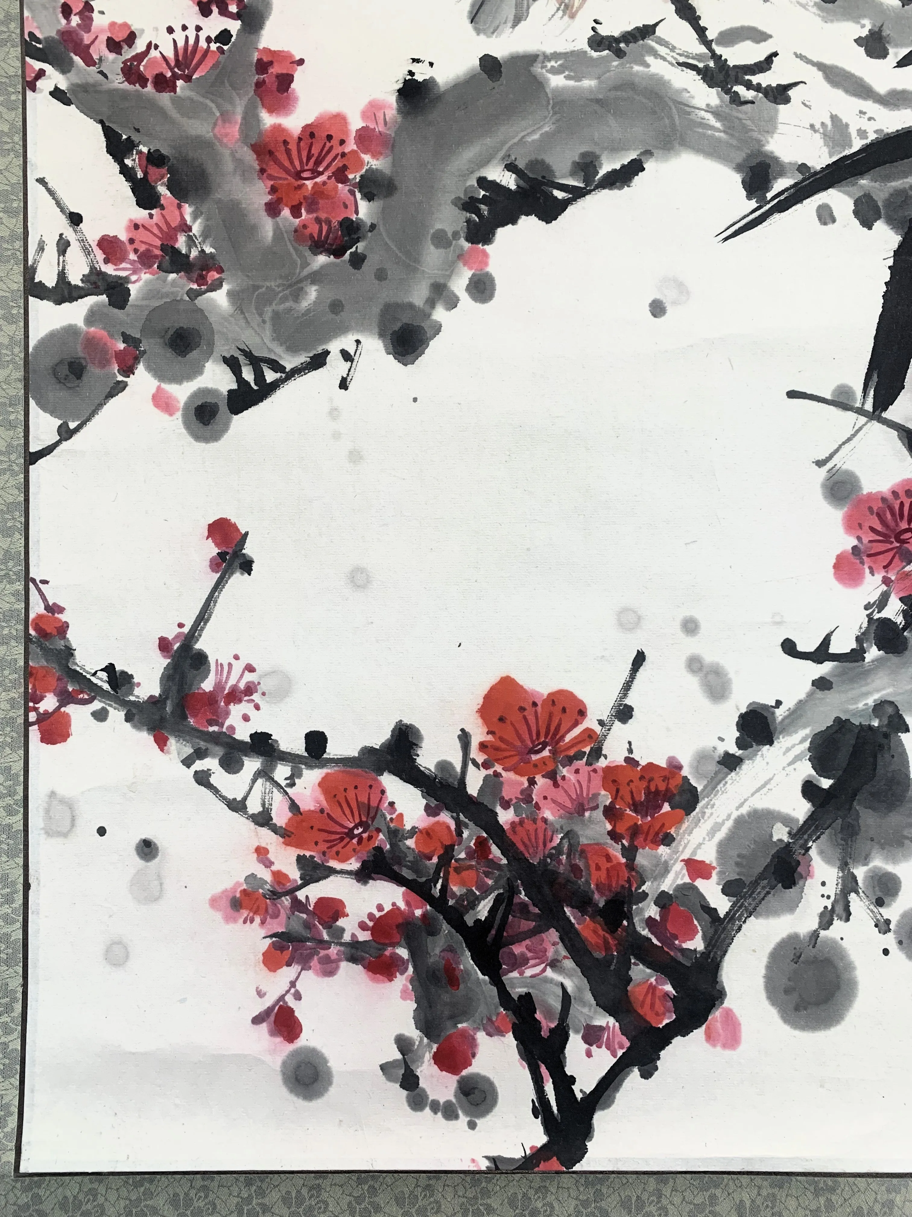 Chinese Hanging Scroll Painting of Bird and Flower