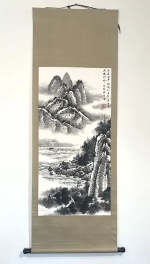 Chinese Hanging Scroll Painting of Landscaping