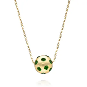 Chrome Diopside Polka Dot Ball Necklace