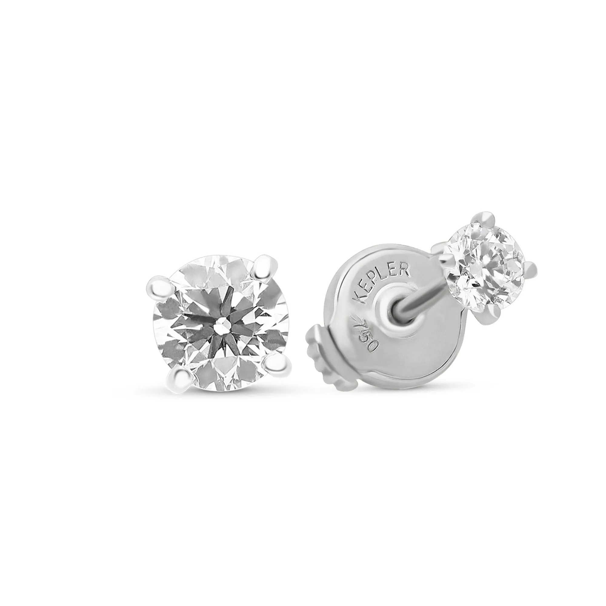 Classic Diamond Solitaire Studs - .61 Carat