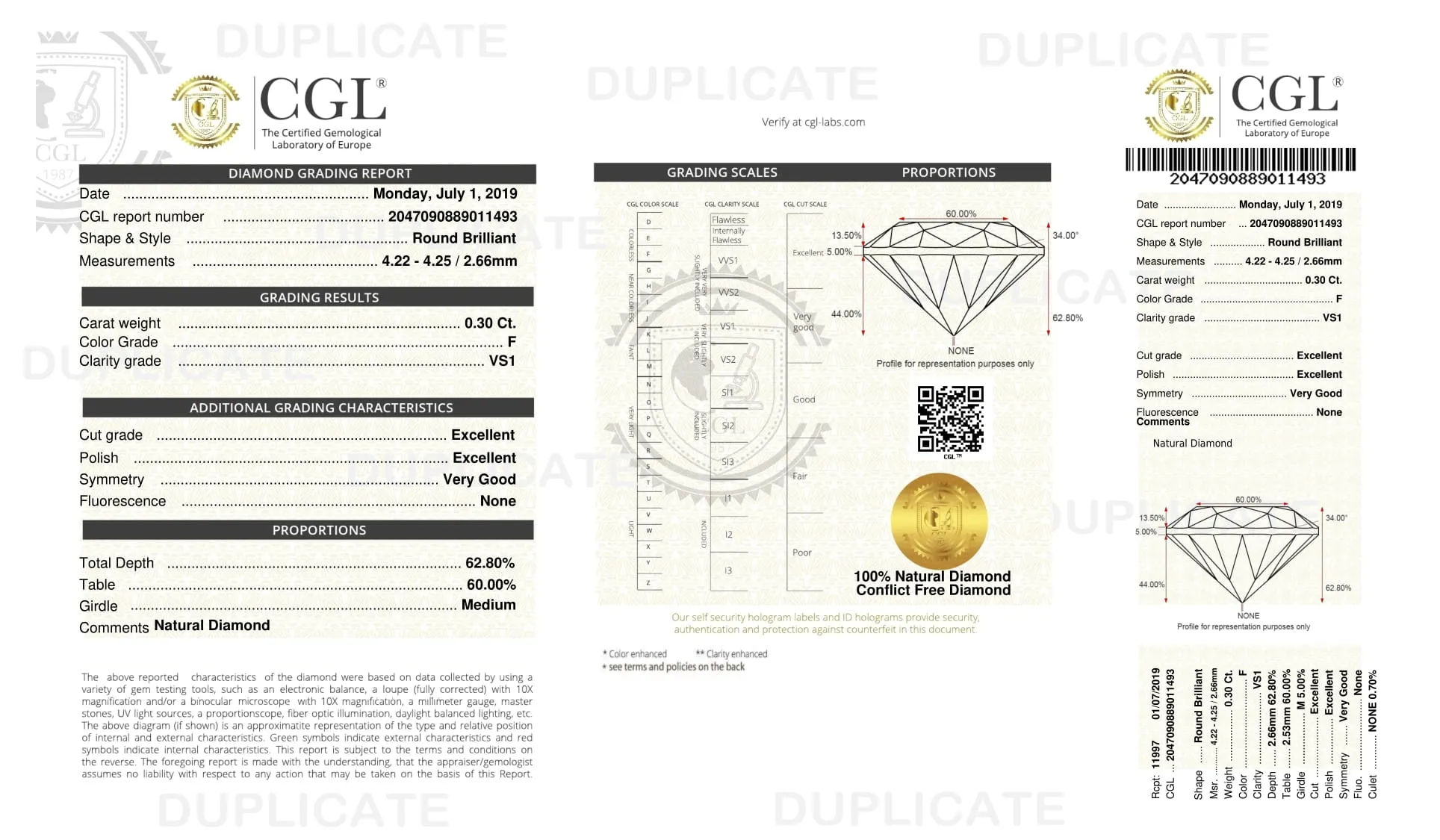 Classic Diamond Solitaire Studs - .61 Carat