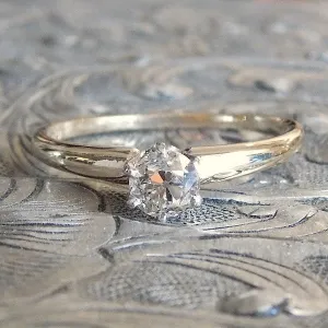 Classic Vintage Diamond Solitaire Engagement Ring