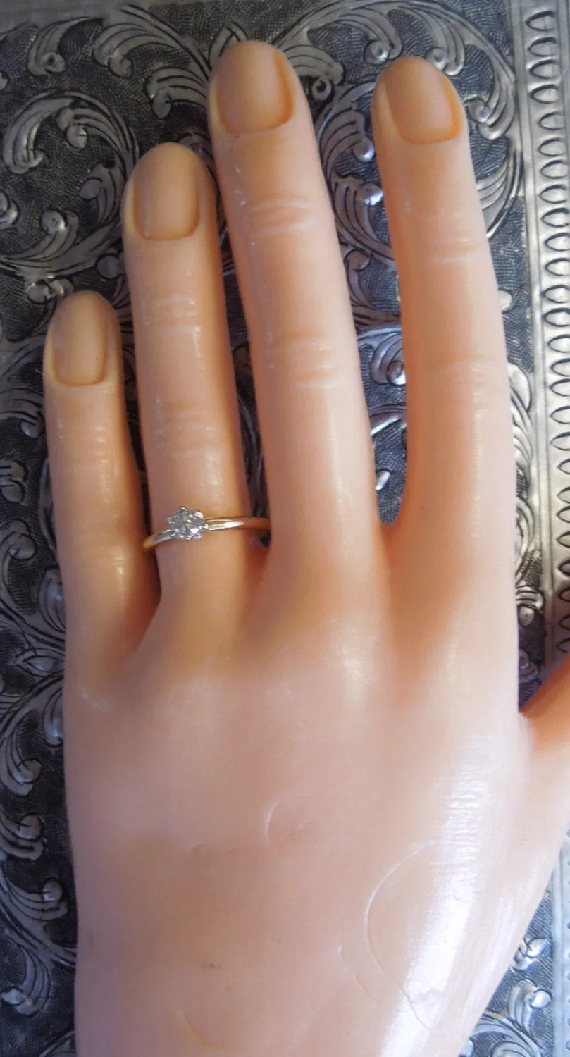 Classic Vintage Diamond Solitaire Engagement Ring