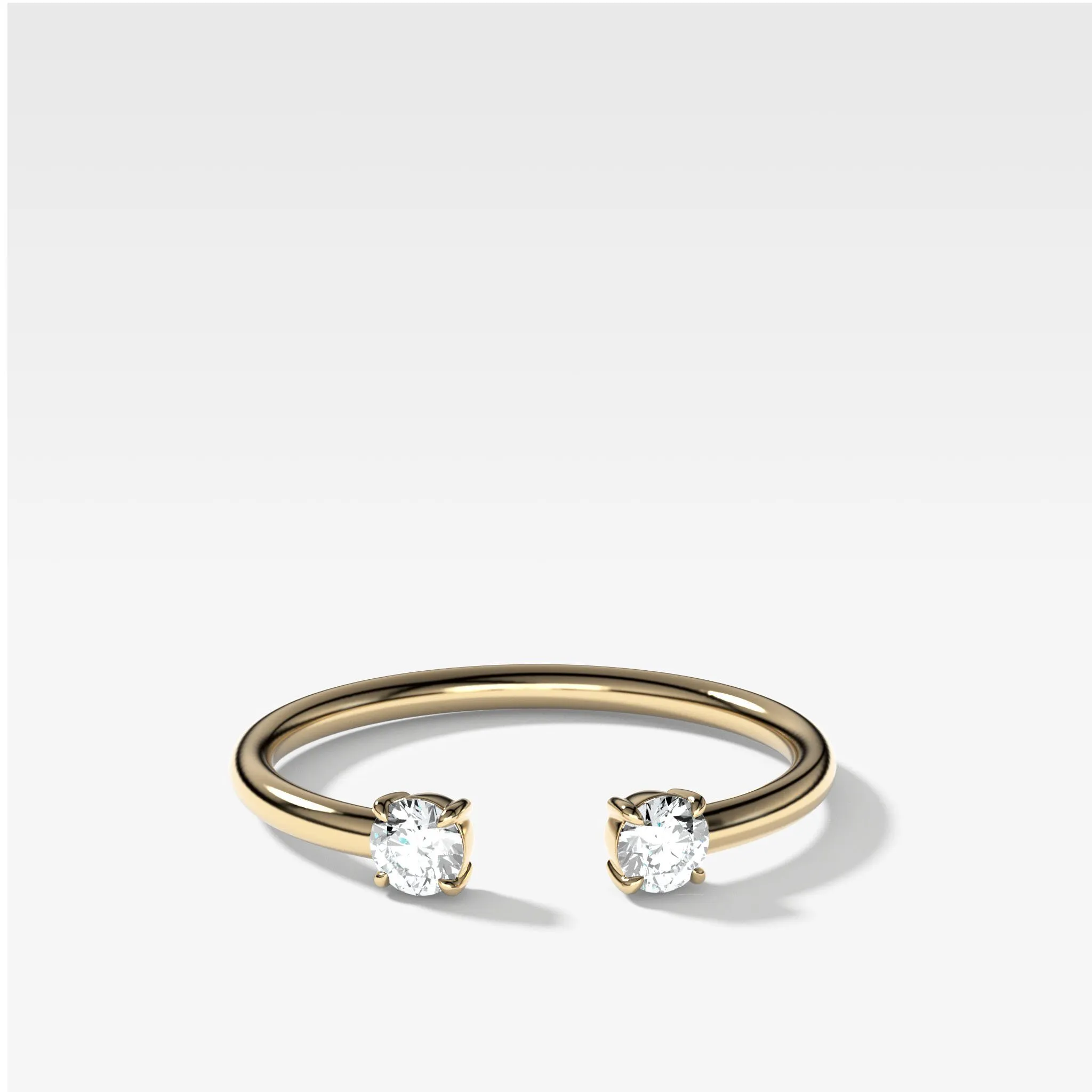 Claw Diamond Band: Negative Space Ring