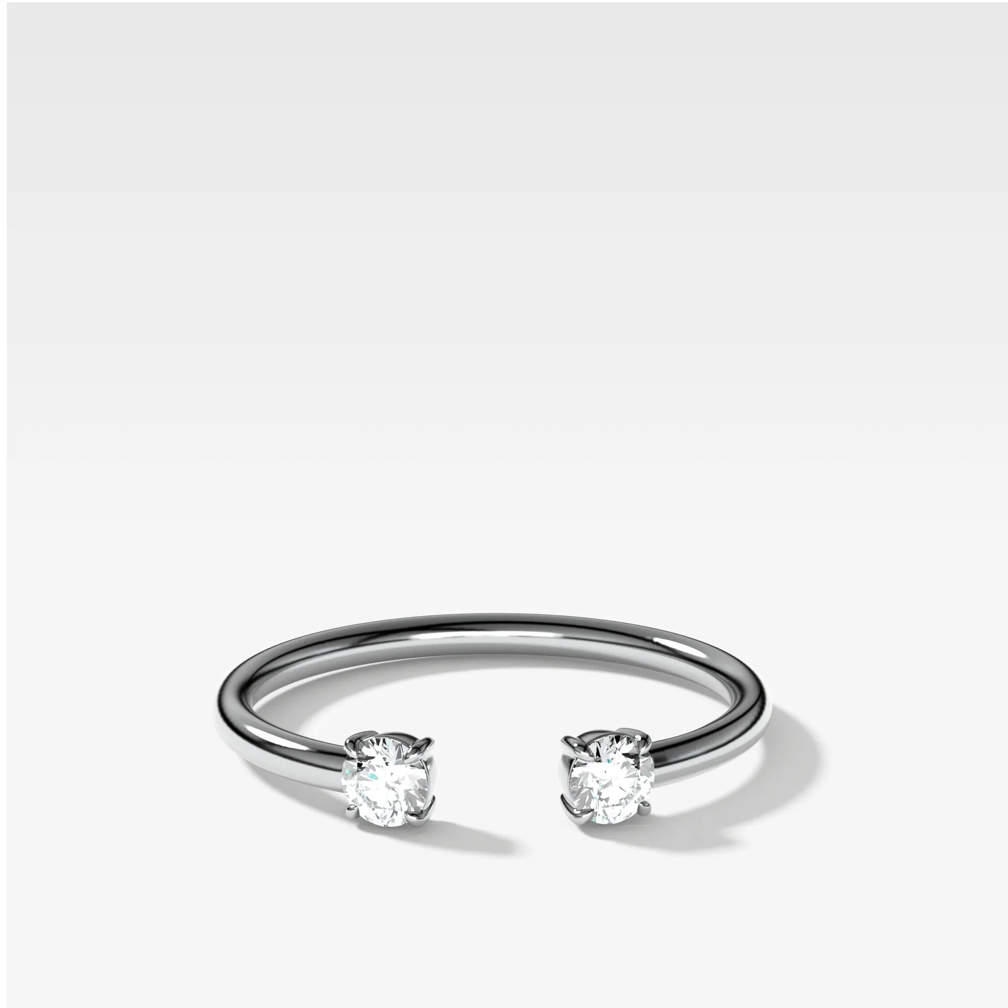 Claw Diamond Band: Negative Space Ring